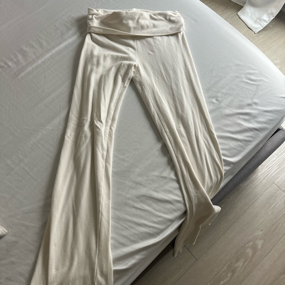 COTTON JERSEY FOLDOVER PANT Color: MARBLE Size SMALL.